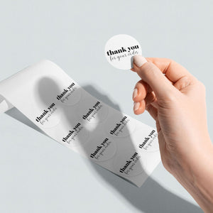 'Thank You For Your Order' Stickers