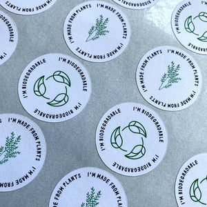 I'm Made from Plants - Eco Friendly Stickers