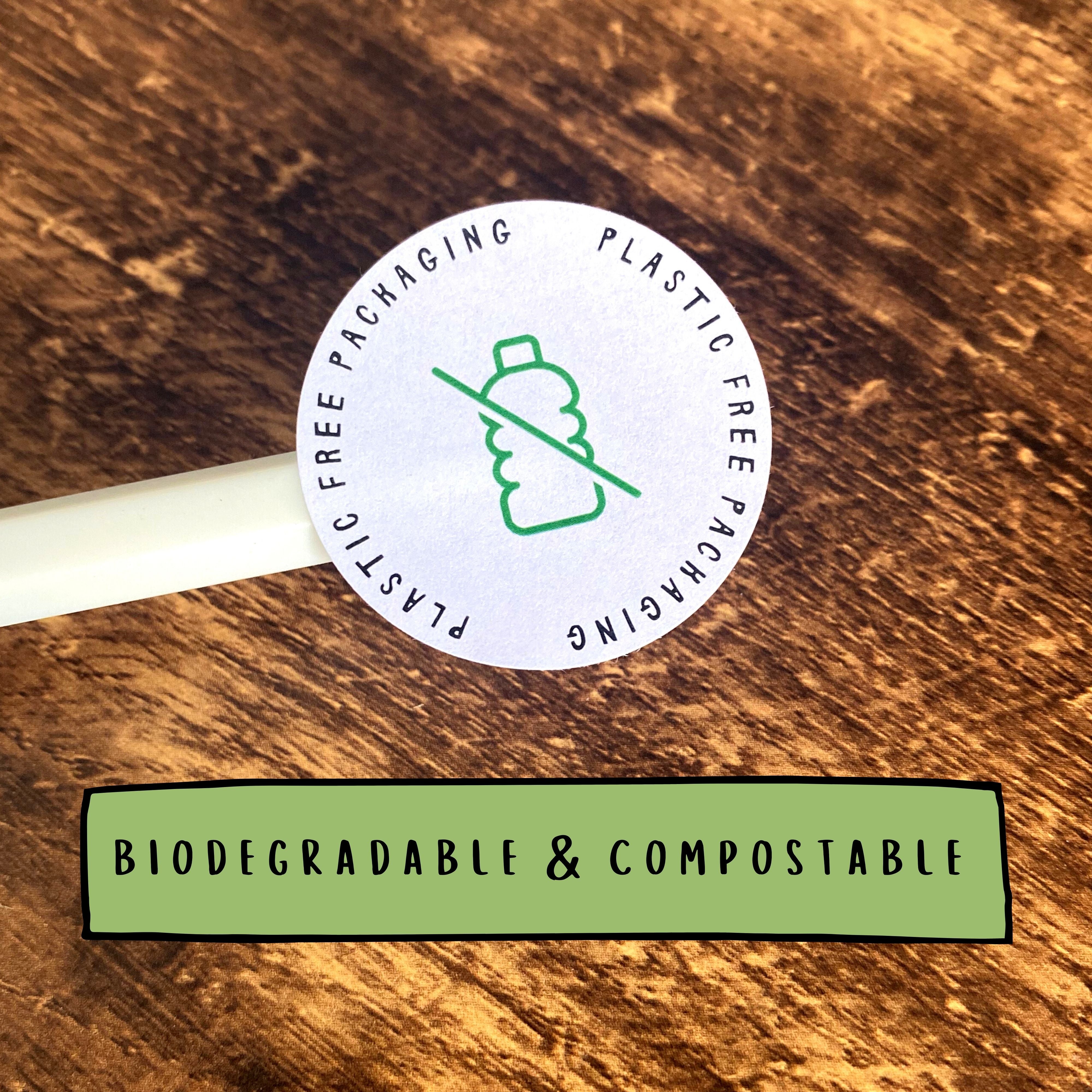 Plastic Free Packaging - Eco Friendly Stickers