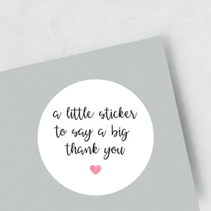 'a little sticker to say a big thank you' Stickers