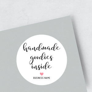 Personalised 'handmade goodies' Stickers