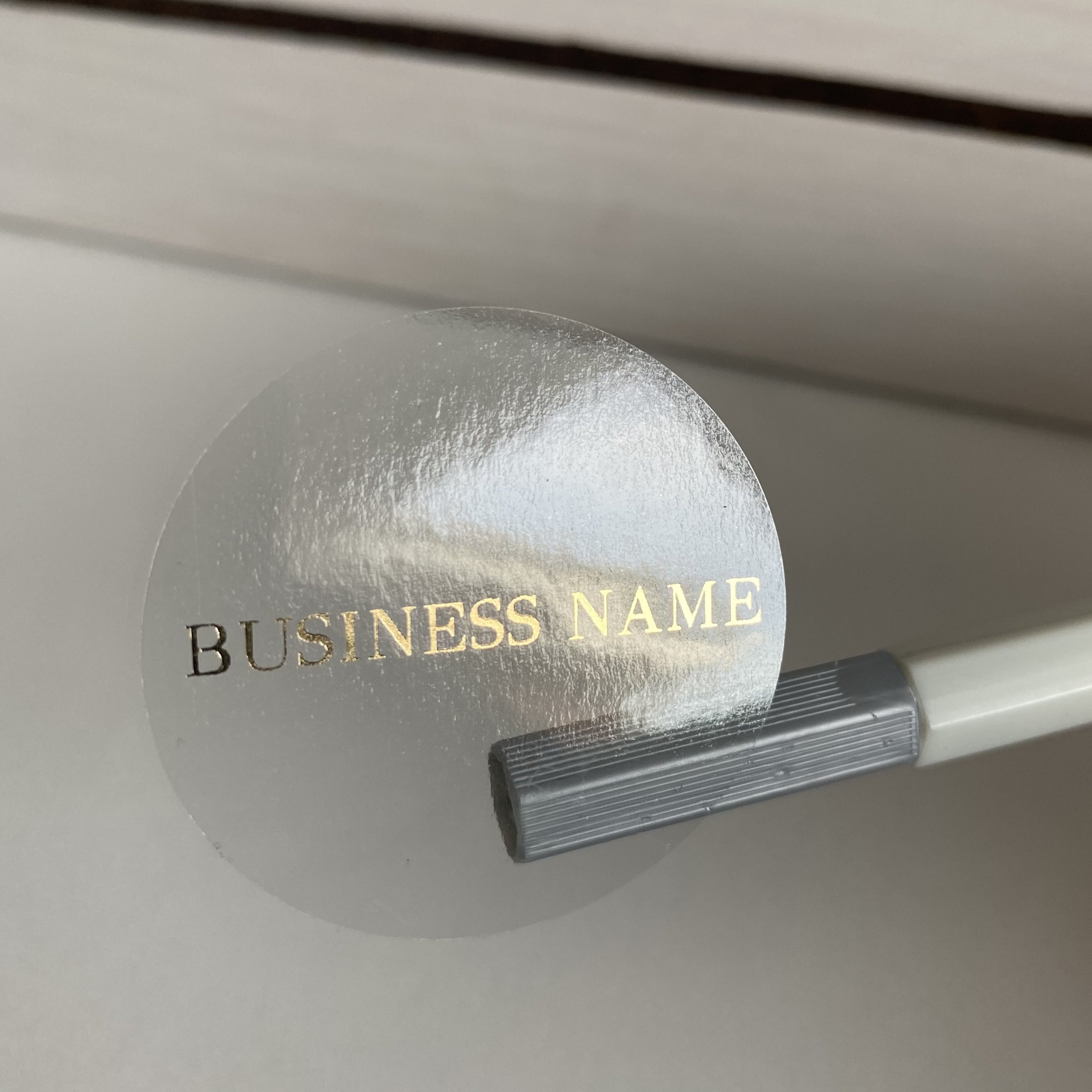 Personalised 'business name'  - Gold Foil | Clear
