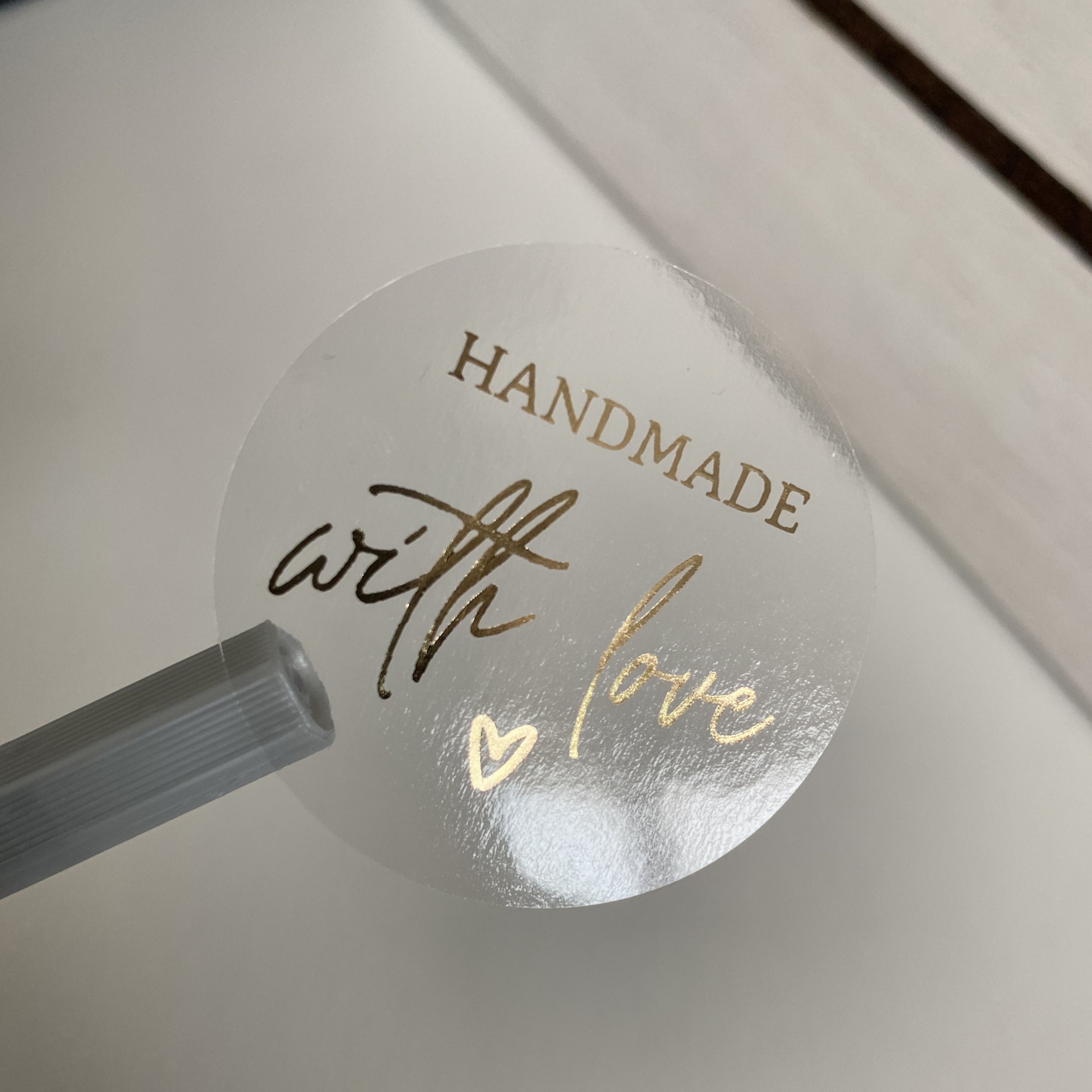 'Handmade With Love' - Gold Foil | Clear
