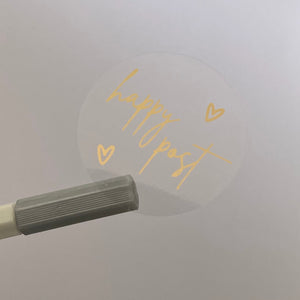 'Happy Post' - Gold Foil | Clear