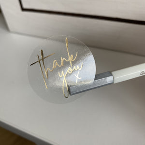 'Thank You' - Gold Foil | Clear