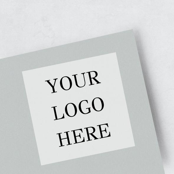 Square Logo Stickers - Transparent