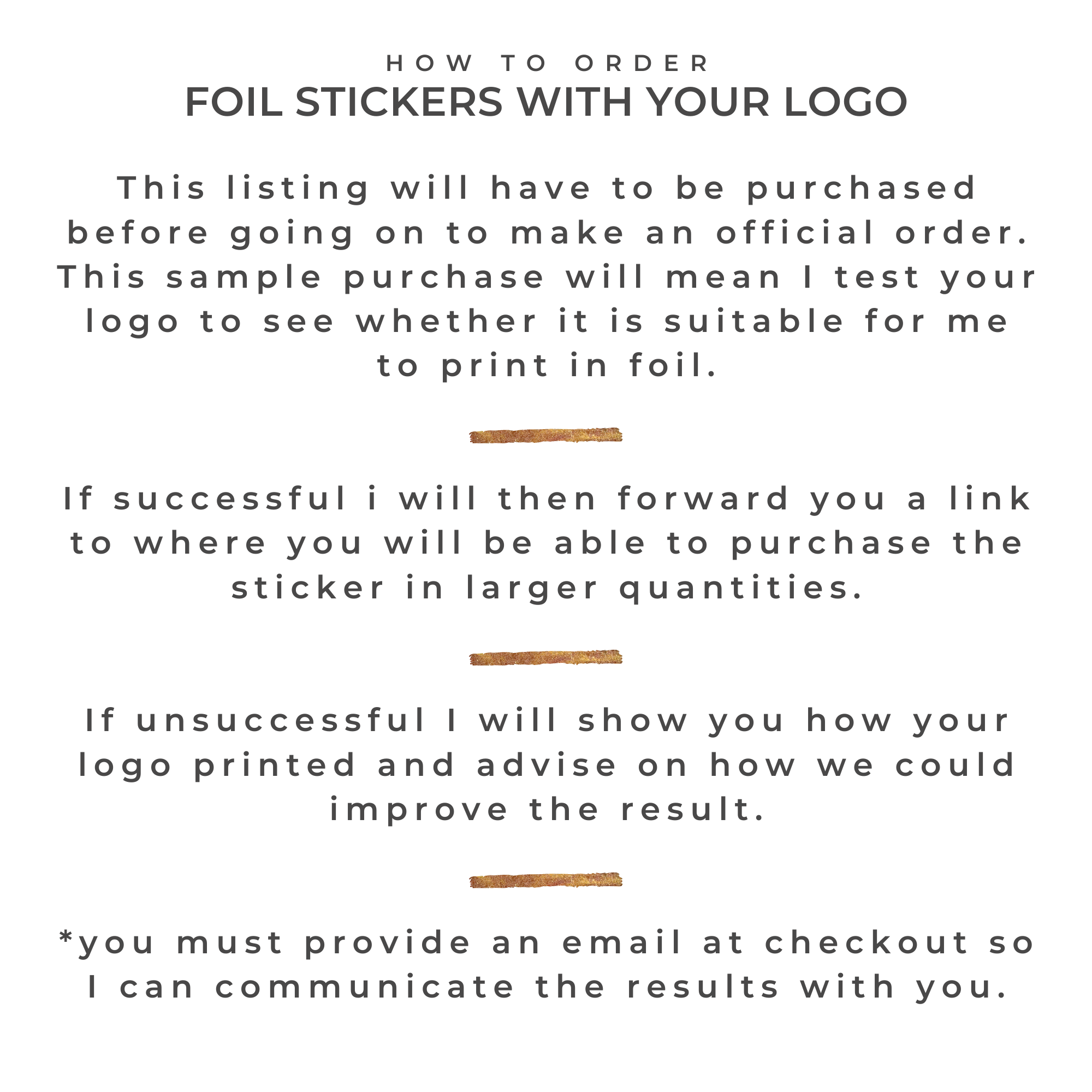 Foil Logo Stickers - Clear | SAMPLE