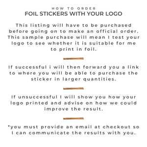 Foil Logo Stickers - Clear | SAMPLE