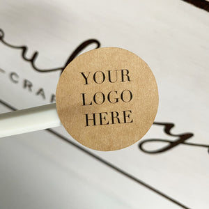 Custom Logo Stickers - Kraft